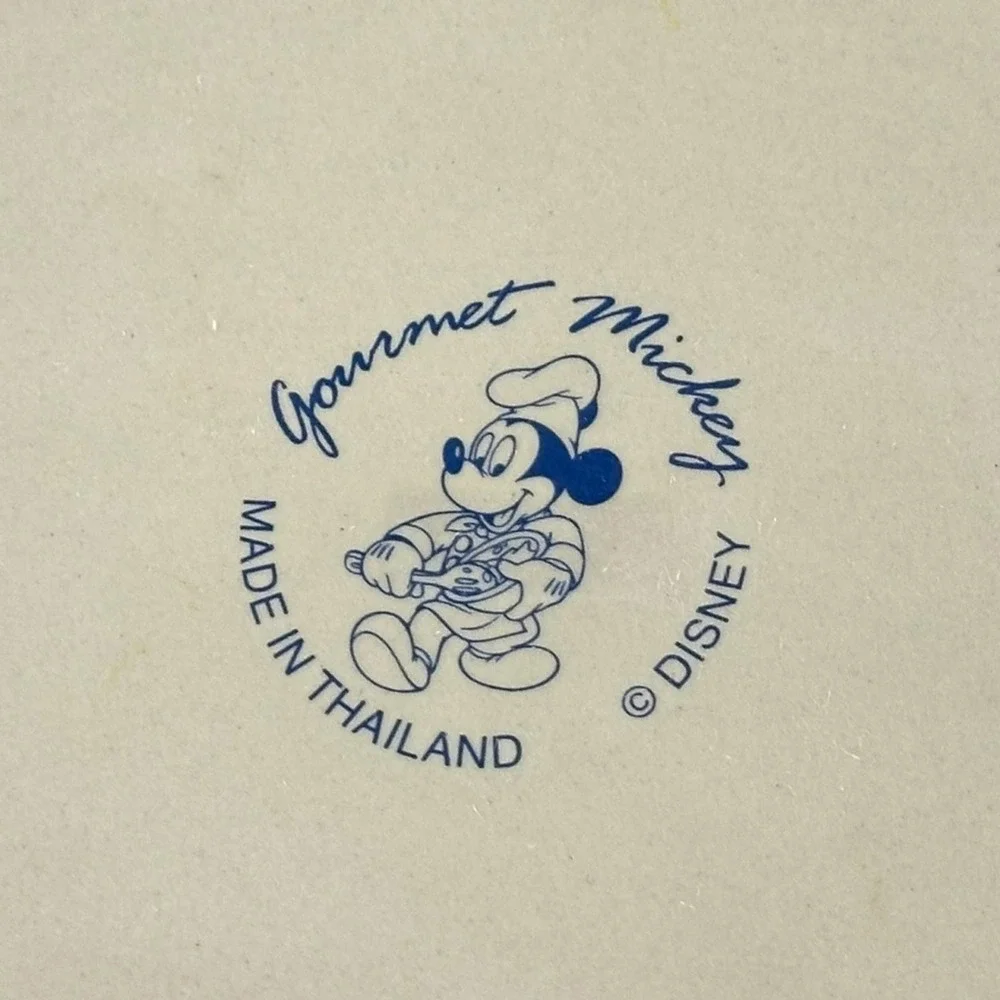 Disney Gourmet Mickey Mouse Trivet White Blue Ceramic Kitchen Hot Plate Thailand